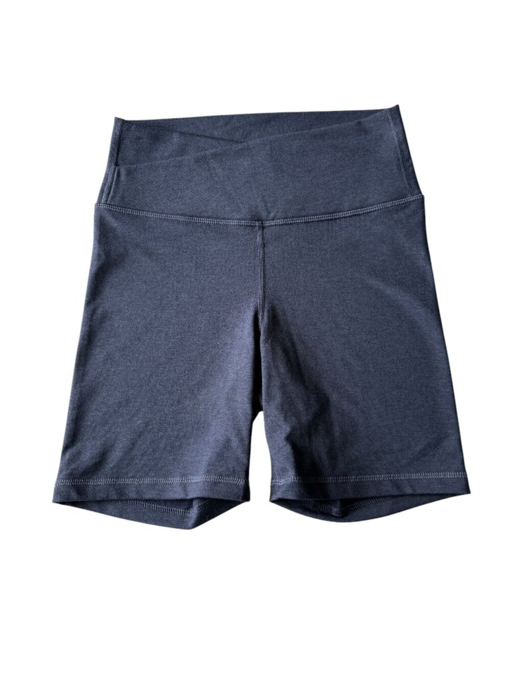 Old Navy women's bluish gray crossover extra high rise stretchy shorts size S
